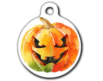 Pumpkin Pet Tag| Halloween Pet ID| Spooky Pet tag| Pet Tag| Cat Id Tag| Autumn Pet Tag| Dog id tag| Fall Pet| Pet name tag| PET201