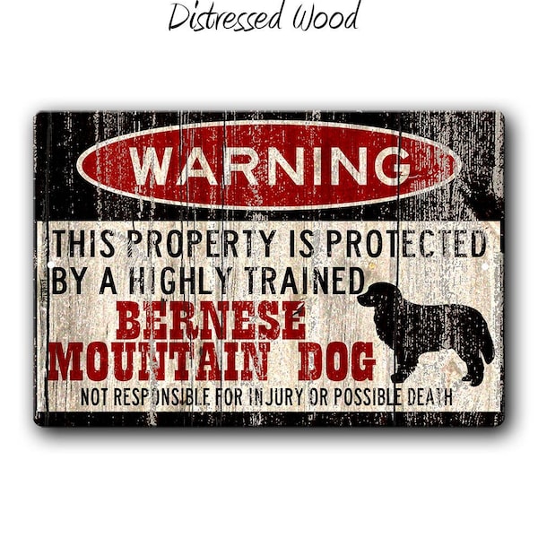 Bernese Mountain Dog Sign,Funny Metal Signs,Bernese Warning Sign,Funny Dog sign,Warning Sign,Bernese gift,Berner gift