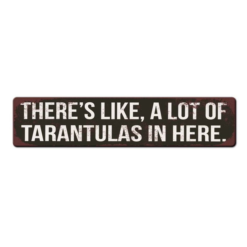 Funny Tarantula Spider Keeper Room Sign Theres like a lot of Tarantulas in here Spider Lover Gift Spider Room Sign Spider Keeper Black