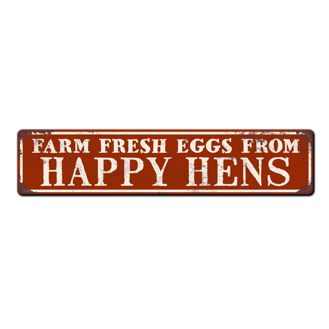 Farm Fresh Eggs From Happy Hens Rustic Style Metal Sign Etsy