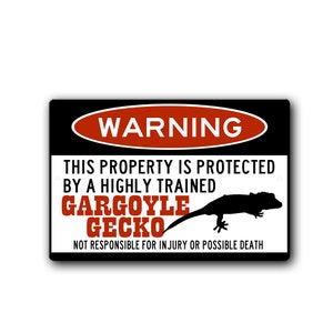 Gargoyle Gecko Sign - Funny Metal Gecko Sign - Gargoyle Gecko Gift - Gecko Room Decor - Gargoyle Reptile Sign - Exotic Pet Owner Gift
