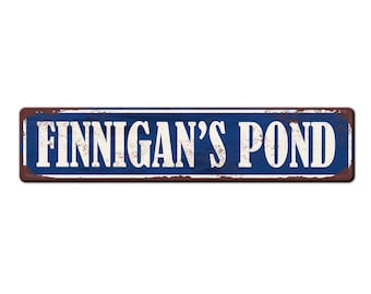 Custom Pond Sign - Personalized Memorial Pond Sign - Personalized Outdoor Pond Sign - Rustic Style Property Pond Sign - Pond Name Sign