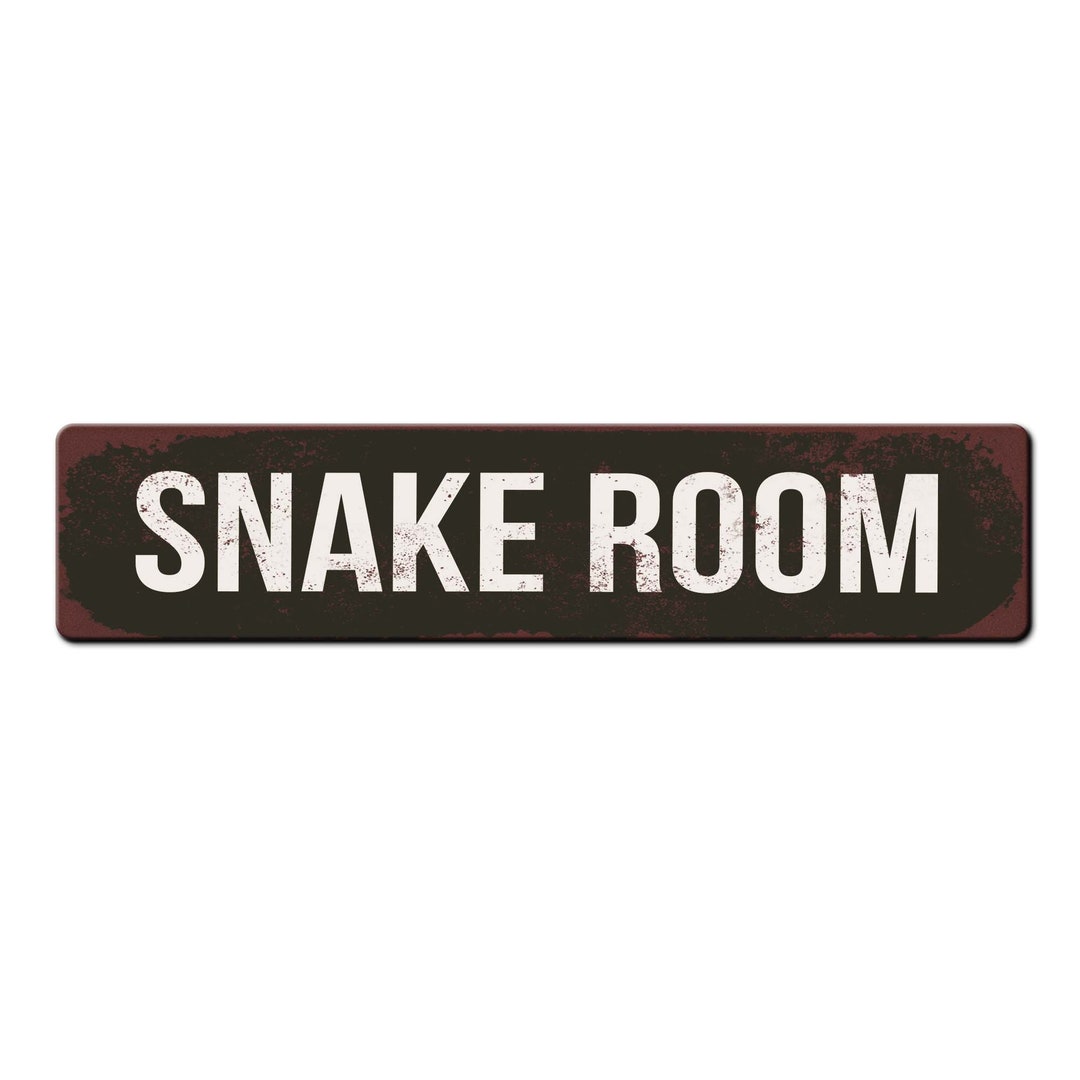Snake Rescue Words Sign Snake Room Aluminum Sign - Snake Keeper Sign - Snake Room Dรฉcor - Snake ...