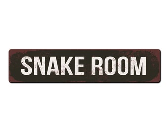 Snake Room aluminum sign - Snake Keeper Sign - Snake room décor - Snake Lover Gift - Snake owner sign