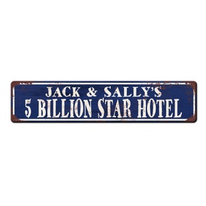 Camper Décor Personalized 5 Billion Star Hotel Vintage Style Sign - Van life décor - RV Camper Accessories - Campground Sign - Camper Sign