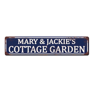 Personalized Cottage Garden Sign - Custom Garden Gate Sign - Gardener friend gift - master gardener gift - homesteading gift - garden lover