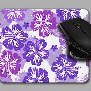 Cute Mouse Pad,Purple floral Pattern,Cloth Top mousepad,Office Decor,Lavender Flowers,MP-029