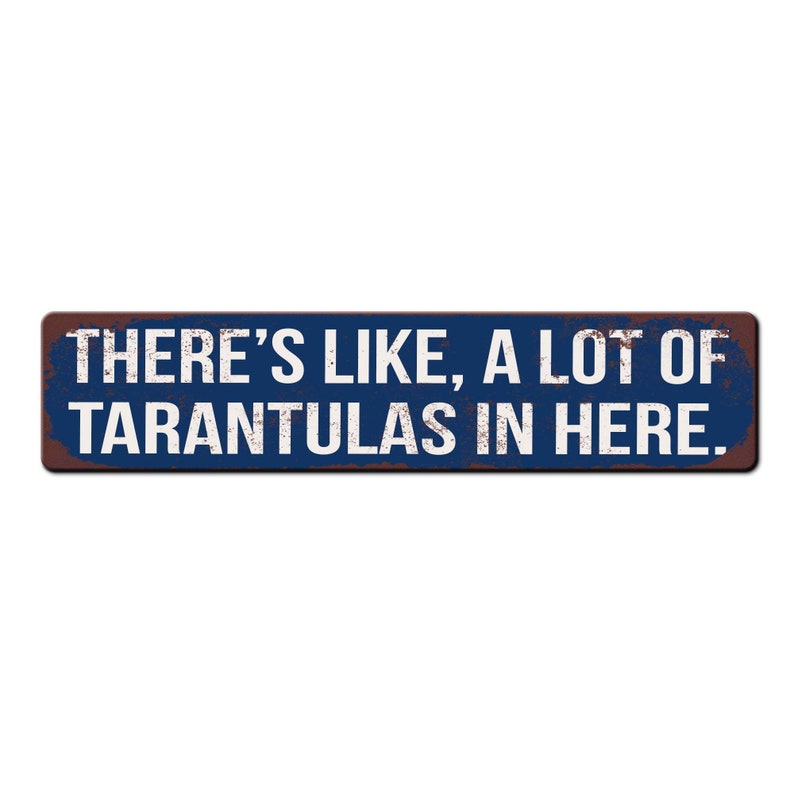 Funny Tarantula Spider Keeper Room Sign Theres like a lot of Tarantulas in here Spider Lover Gift Spider Room Sign Spider Keeper Navy