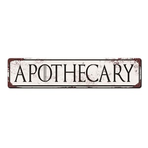 Apothecary Vintage Style Metal Sign - Herbal Medicinal Cabinet Décor - Tonics and Elixirs - Herbal Remedies Sign - Home pharmacy sign