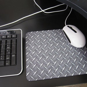Mouse pad Diamond plate metal office decor MP-009