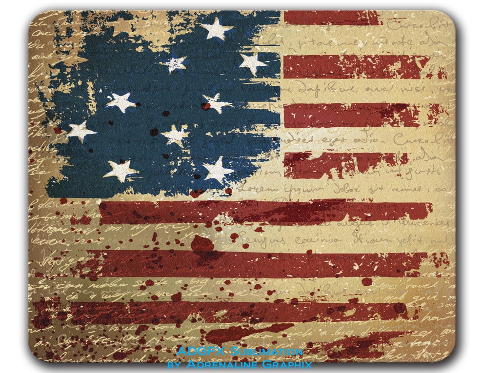 Mouse Pad American Flag With Declaration in Background Custom | Etsy