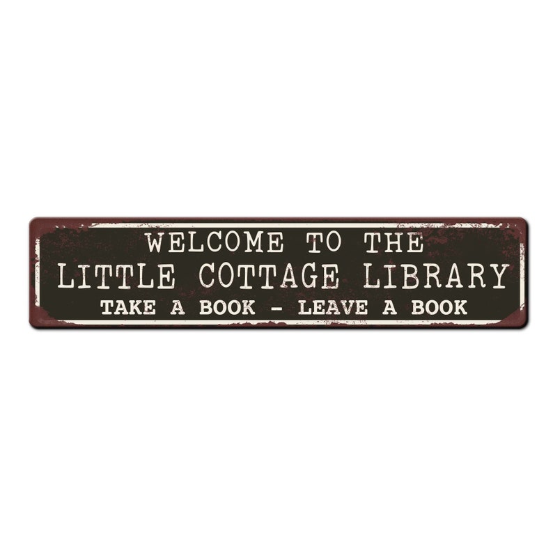 Cottage Library Sign Reading Community Share Library Sign - Etsy