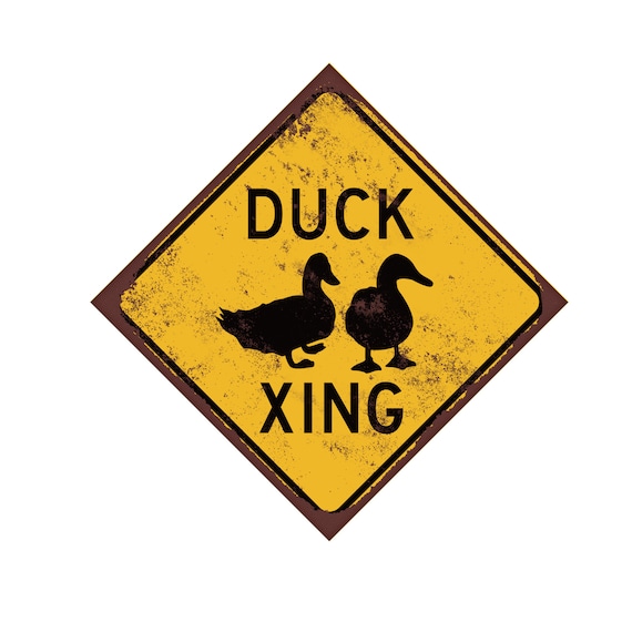 Duck Crossing Metal Sign Homestead Farm Sign Backyard Duck - Etsy