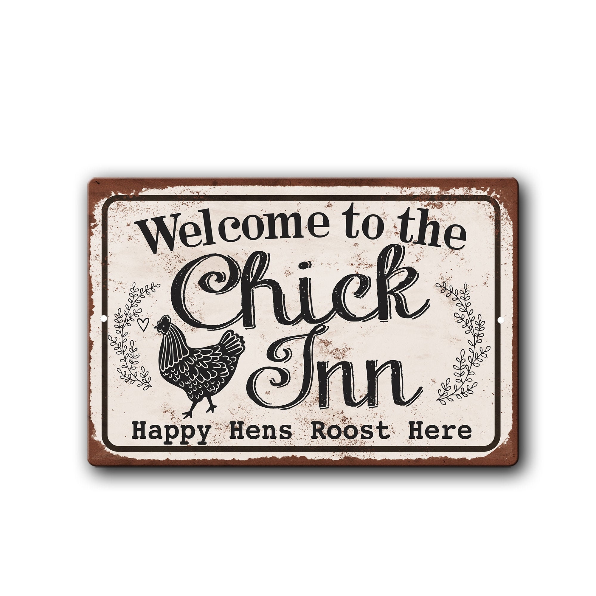 Welcome to the Chick Inn Aluminum Sign, Funny Chicken Coop Decor - Etsy