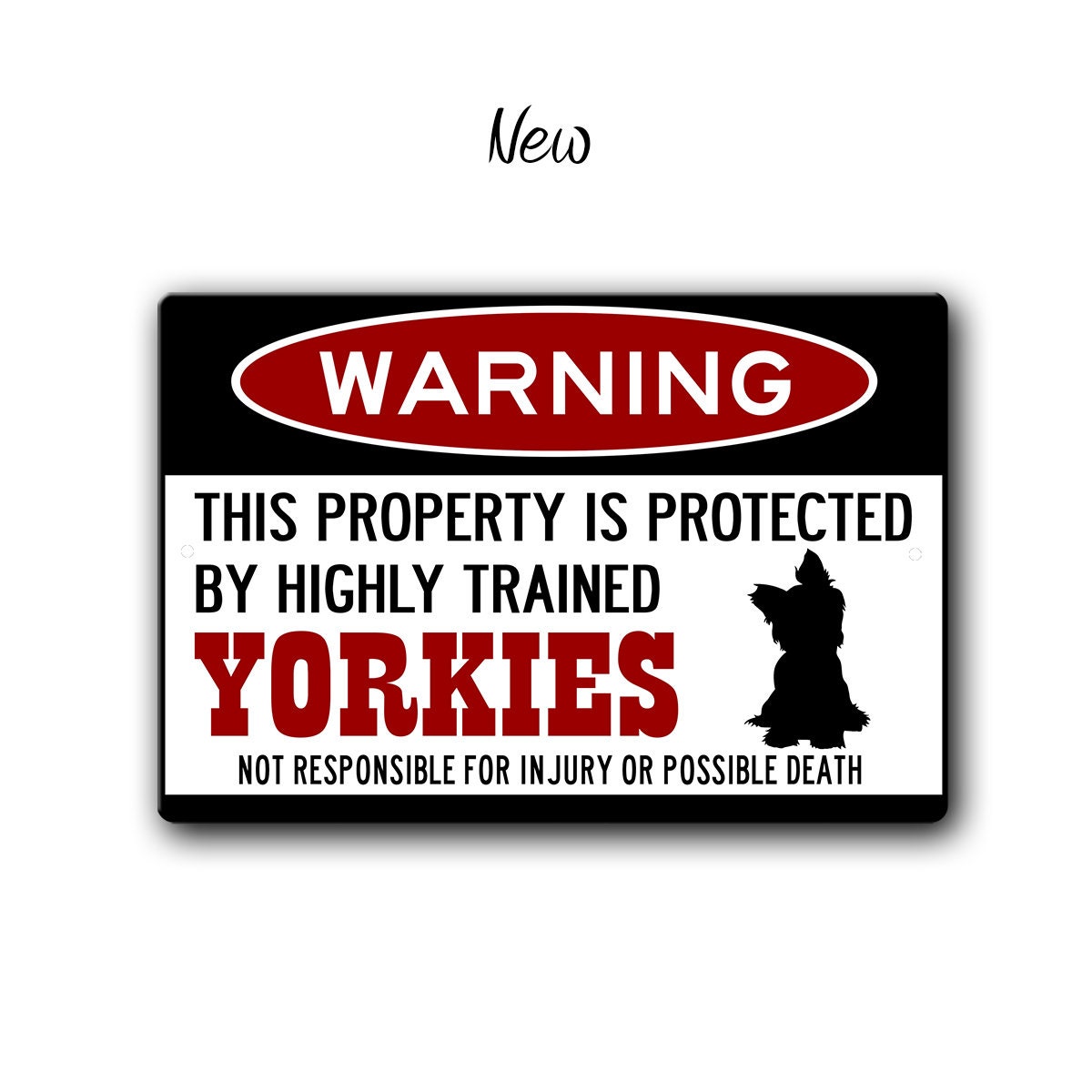 Yorkies Sign,funny Metal Signs,dog Warning Sign,yorkies Warning Sign ...
