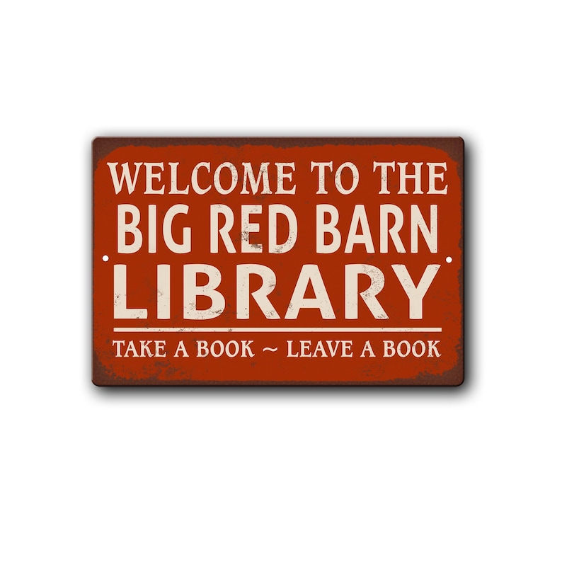 Custom Outdoor Library Metal Sign - Personalized Community Library ...