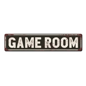 Game Room Sign - Gamer Cave Sign - Family Game Room - Kids Game Room Sign - Rustic Metal Game Sign