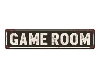 Game Room Sign - Gamer Cave Sign - Family Game Room - Kids Game Room Sign - Rustic Metal Game Sign