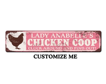 Custom Chicken Coop Cluck around and find out Sign - Personalized Chicken House Sign - Homesteader Chicken Decor - New Chicken Owner Gift