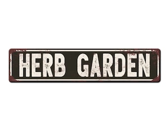 Herb Garden Rustic Style Metal Sign - Gardener Gift - Farmhouse kitchen garden sign - Herb Garden Décor - Garden Gate Sign