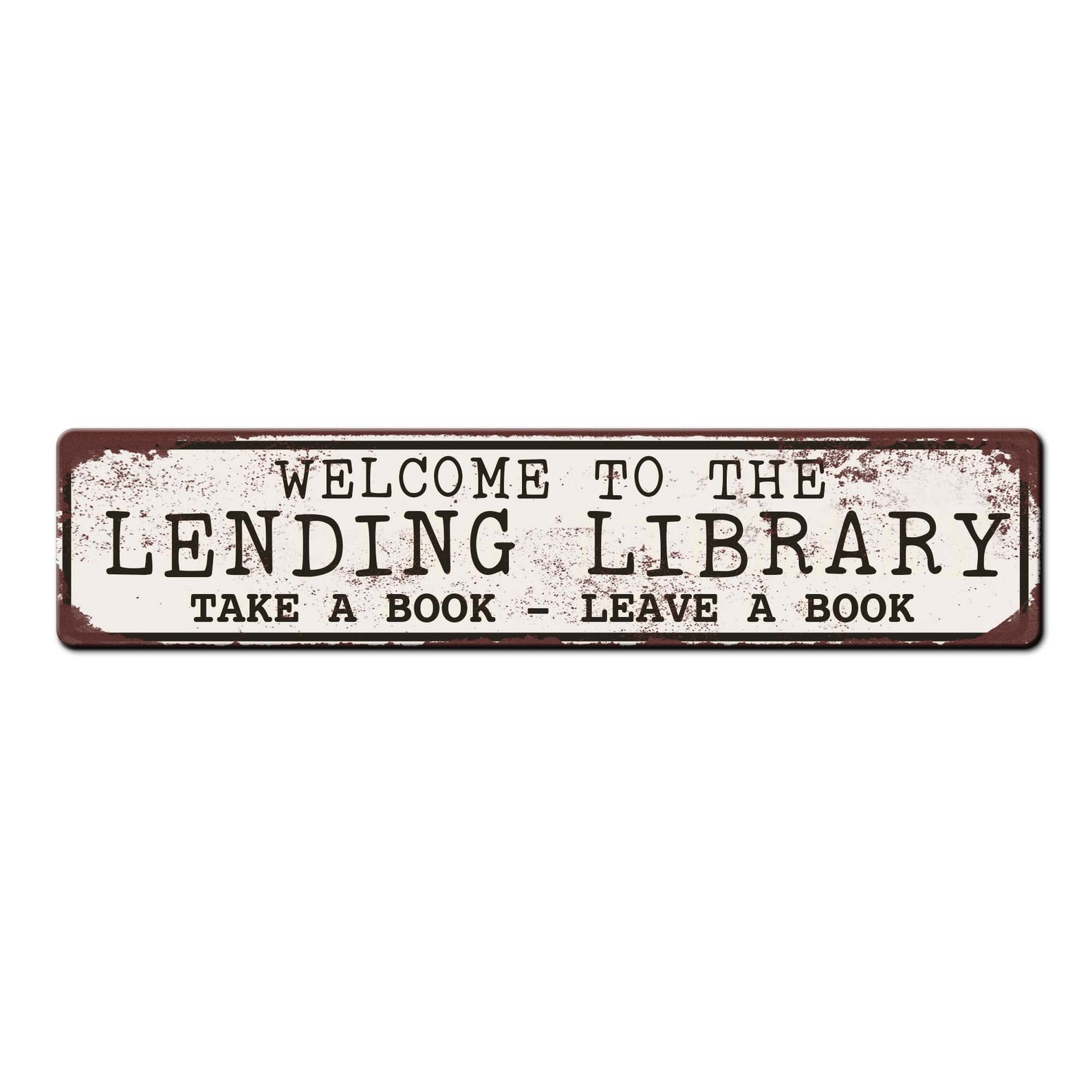Lending Library Sign Reading Community Share Library Sign - Etsy