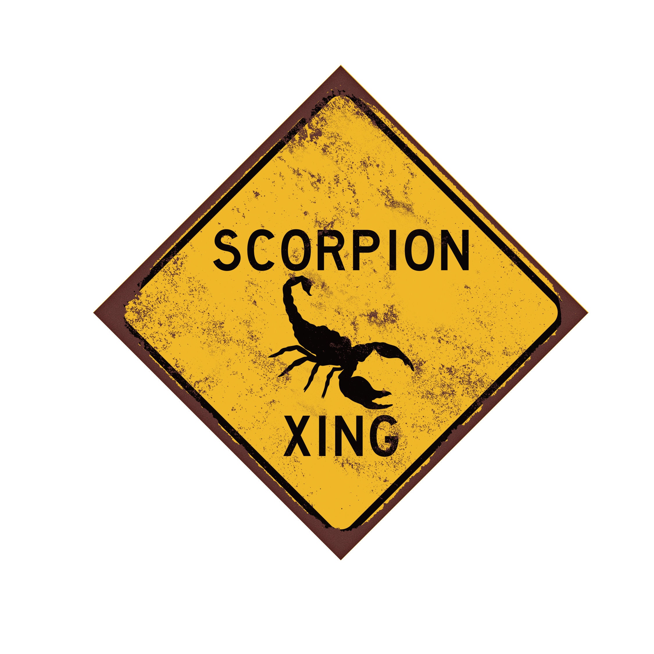 Scorpion Crossing Sign - Scorpion Caution Sign - Scorpion Keeper 