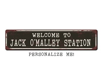 Custom Station Sign - Personalized Train Station Sign - Train lover Gift - Train Sign - Train Room Décor - Personalized Train Gift