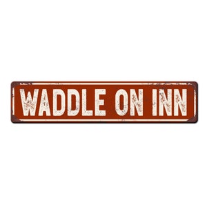 Funny Duck House Sign Waddle on Inn - Backyard Duck Gift - Funny Duck ...