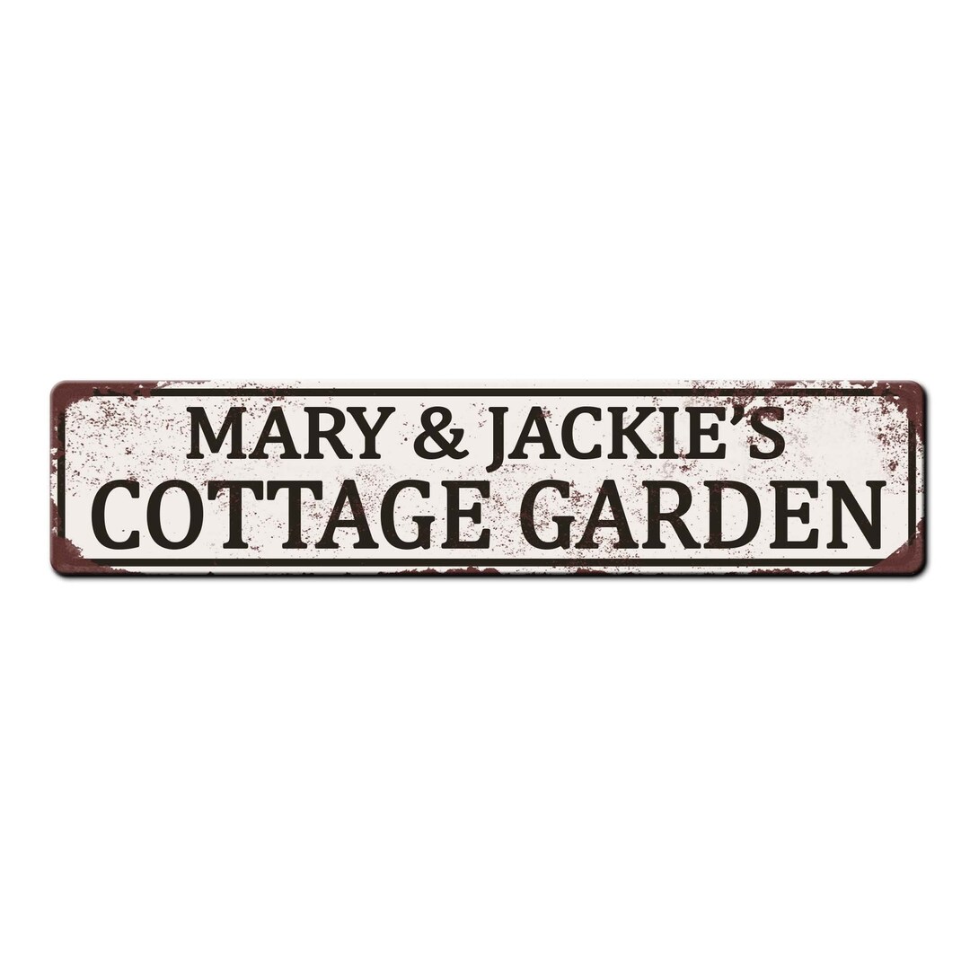 Personalized Cottage Garden Sign Custom Garden Gate Sign Gardener
