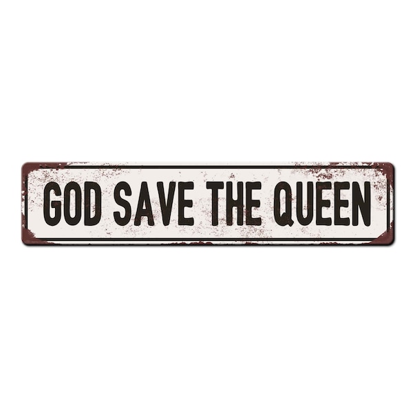 God Save The Queen Metal Sign- Apiary Sign - Honey Bee Sign - Funny Bee Sign - Outdoor Bee Lover Sign