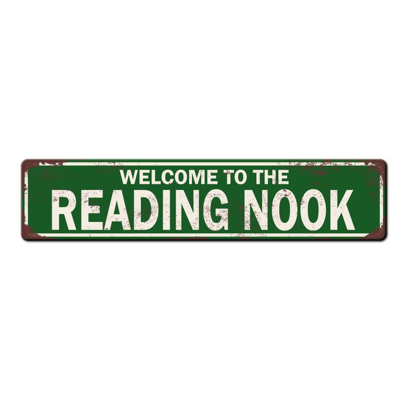 Reading Nook Sign - Home Library Décor - Book Lover Gift - Kids Reading Area - Cozy home décor - Home office accessories - Homeschool décor Green