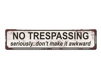 No Trespassing Sign - Warning Sign Private Area - Private Beach Sign - No Entrance Sign - Keep Out Outdoor Sign - Private area gate sign