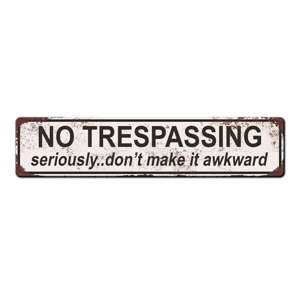 No Trespassing Sign - Warning Sign Private Area - Private Beach Sign - No Entrance Sign - Keep Out Outdoor Sign - Private area gate sign