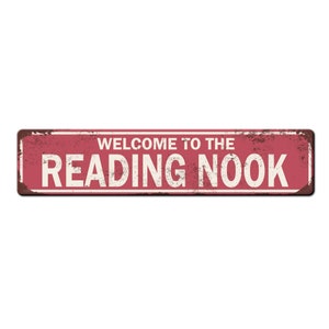 Reading Nook Sign - Home Library Décor - Book Lover Gift - Kids Reading Area - Cozy home décor - Home office accessories - Homeschool décor Pink
