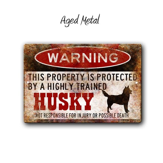 Nanyuk Warnschild Siberian Husky - 30,5x20 Cm Aluminium, Hundeschild Für Garten Oder Haustür
