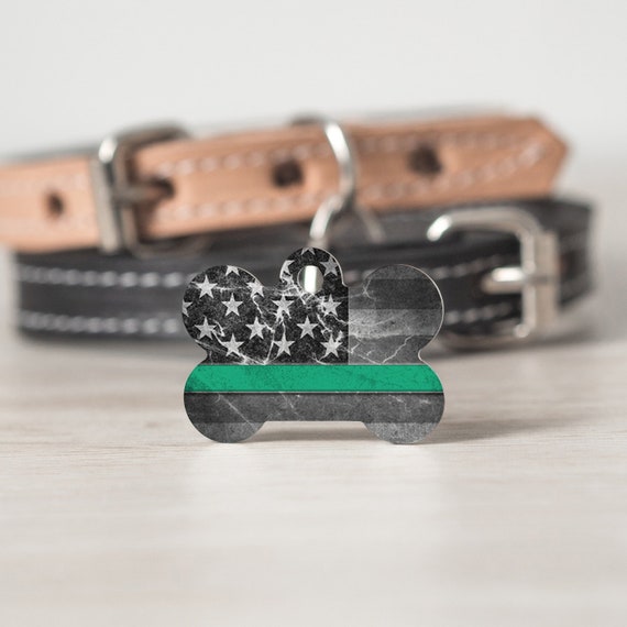 Thin Green Line Pet Tag,military Support Dog Id Tag,army Pet Tag