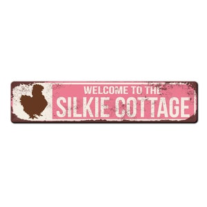 Silkie Cottage Chicken House Sign - Silkie Chicken Gift - Silkie Chicken Owner Gift - Cute Silkie Chicken Sign - Chicken House Sign