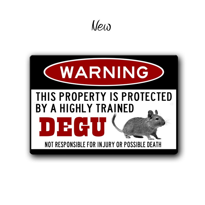 Degu Sign,Funny Metal Signs,Degu, Degu cage accessories, Pocket Pets, Small Animal Gifts, Warning Sign,Metal Sign New style