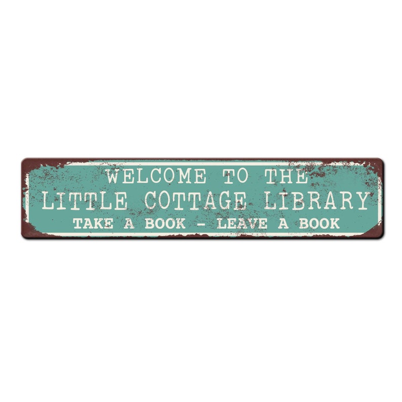 Cottage Library Sign Reading Community Share Library Sign - Etsy