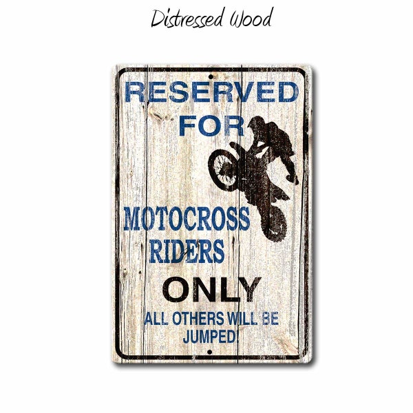 Motorcross Riders only, Funny Metal Sign,dirtbike Parking Sign,Garage Sign,Parking Only,Dirt biker Sign,Dirtbike Gift