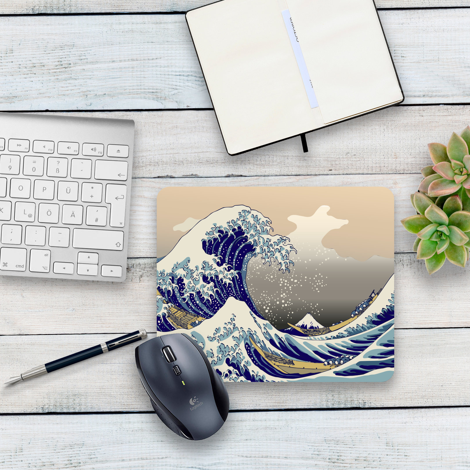 The Great Wave of Kanagawa Mouse Pad Office Decor Ocean - Etsy