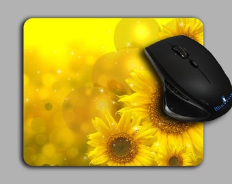 cute Mouse Pads Yellow Sunflower Floral pattern mousepad cloth top MP-102