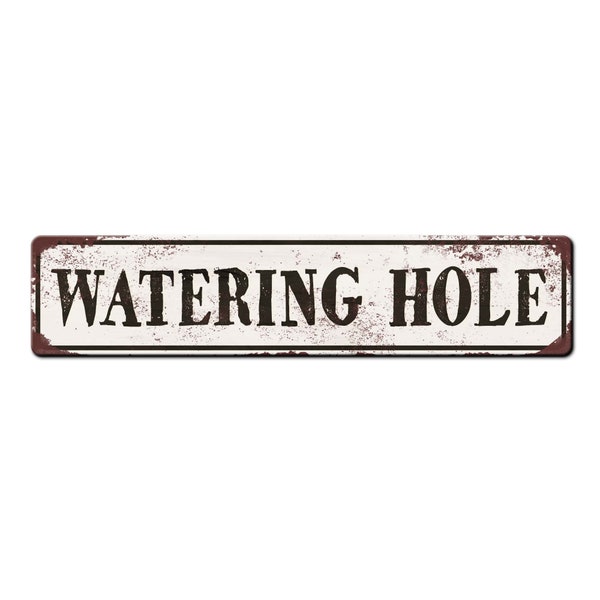 Watering Hole Metal Sign - Keg Stand Sign - Beer Fridge Sign - Beer Garage Sign - Ice Box Sign - Beer Cooler Sign - Horse trough sign