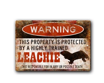 Leachie Gecko Warning Sign Funny Pet Tank Display, Leachianus accessories, Giant gecko, Exotic Pet Gift, Leachie Owner, Gecko Owner Gift