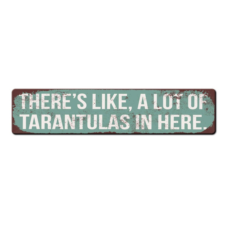 Funny Tarantula Spider Keeper Room Sign Theres like a lot of Tarantulas in here Spider Lover Gift Spider Room Sign Spider Keeper Teal
