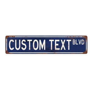 Custom Metal street sign - Personalized Sign - Rustic Styled Sign - Custom Street Sign - Personalized home décor - Vintage Style Custom Gift