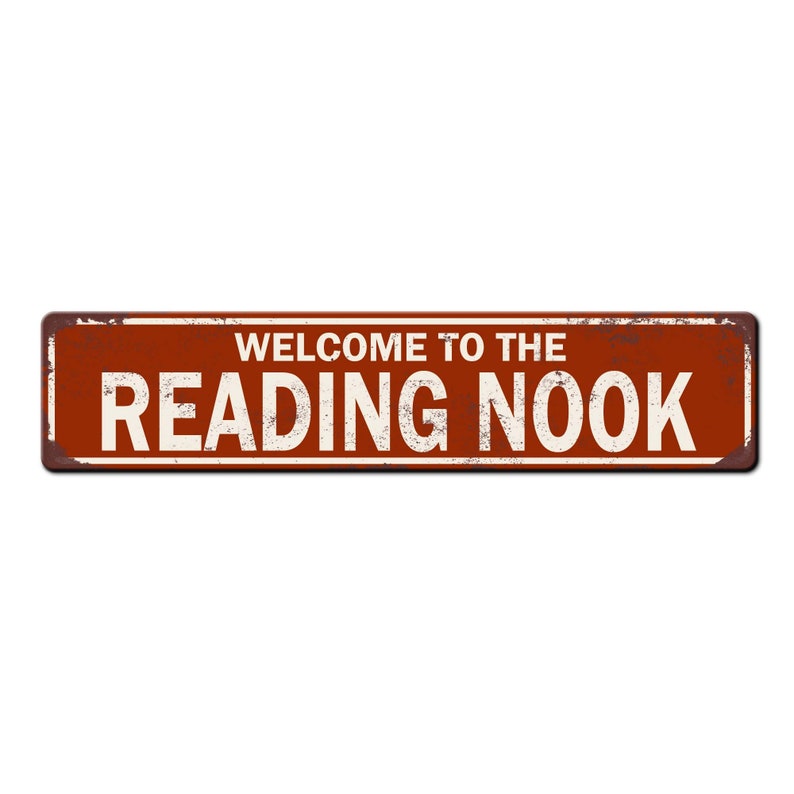 Reading Nook Sign - Home Library Décor - Book Lover Gift - Kids Reading Area - Cozy home décor - Home office accessories - Homeschool décor Red