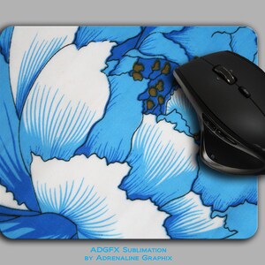 Mouse Pads Blue floral mousepad cloth top MP-070 image 1
