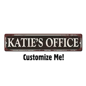 Personalized Office Sign - Custom Home Office Sign - Personalized Office Decor - Rustic Office Sign - Office Name Sign - Office Door Sign