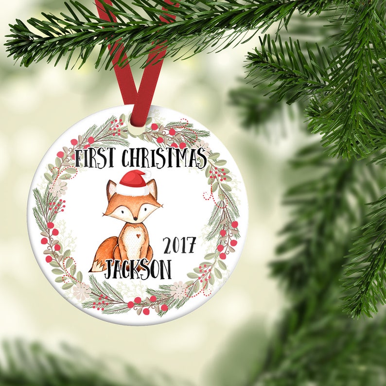 Baby's First Christmas Ornament Boy Christmas Ornament Personalized Children's Ornament Baby's first Christmas Baby boy gift image 1